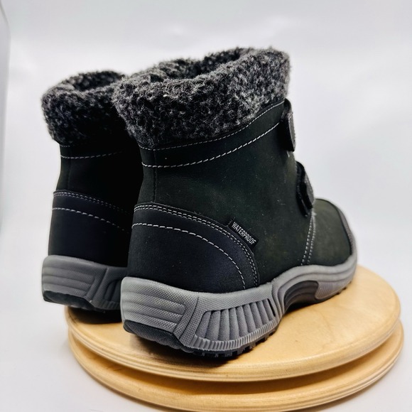 Orthofeet Florence Boots Women's 8.5 D Wide Black Gray Comfort Lined Boots NEW - Picture 5 of 8